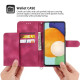 For Samsung Galaxy S24+ 5G Skin-feel Flowers Embossed Wallet Leather Phone Case(Wine Red)