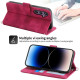 For Samsung Galaxy S24+ 5G Skin-feel Flowers Embossed Wallet Leather Phone Case(Wine Red)