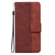 For Samsung Galaxy S24+ 5G Geometric Embossed Leather Phone Case(Brown)