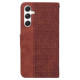 For Samsung Galaxy S24+ 5G Geometric Embossed Leather Phone Case(Brown)