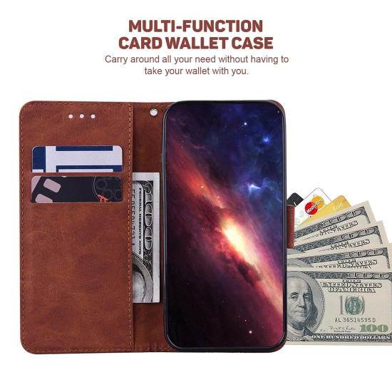 For Samsung Galaxy S24+ 5G Geometric Embossed Leather Phone Case(Brown)