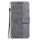 For Samsung Galaxy S24+ 5G Geometric Embossed Leather Phone Case(Grey)