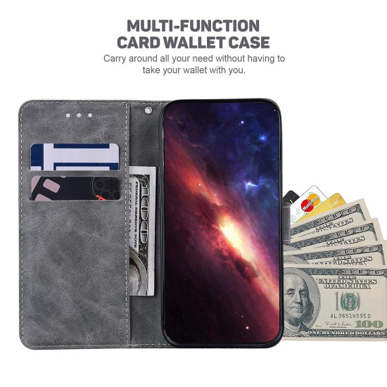 For Samsung Galaxy S24+ 5G Geometric Embossed Leather Phone Case(Grey)
