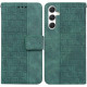 For Samsung Galaxy S24+ 5G Geometric Embossed Leather Phone Case(Green)