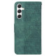 For Samsung Galaxy S24+ 5G Geometric Embossed Leather Phone Case(Green)