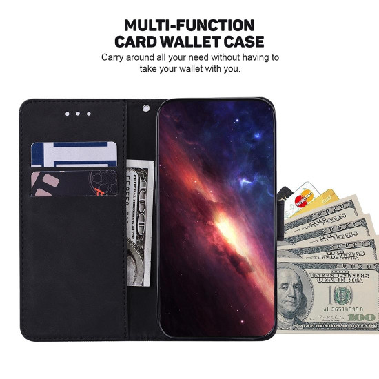 For Samsung Galaxy S24+ 5G Geometric Embossed Leather Phone Case(Black)