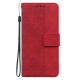 For Samsung Galaxy S24+ 5G Geometric Embossed Leather Phone Case(Red)