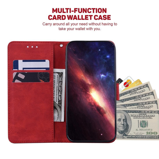 For Samsung Galaxy S24+ 5G Geometric Embossed Leather Phone Case(Red)