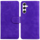 For Samsung Galaxy S24+ 5G Skin Feel Pure Color Flip Leather Phone Case(Purple)