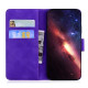 For Samsung Galaxy S24+ 5G Skin Feel Pure Color Flip Leather Phone Case(Purple)