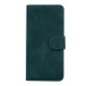 For Samsung Galaxy S24+ 5G Skin Feel Pure Color Flip Leather Phone Case(Green)