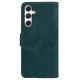 For Samsung Galaxy S24+ 5G Skin Feel Pure Color Flip Leather Phone Case(Green)