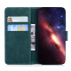 For Samsung Galaxy S24+ 5G Skin Feel Pure Color Flip Leather Phone Case(Green)