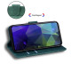 For Samsung Galaxy S24+ 5G Skin Feel Pure Color Flip Leather Phone Case(Green)