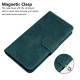 For Samsung Galaxy S24+ 5G Skin Feel Pure Color Flip Leather Phone Case(Green)