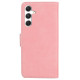 For Samsung Galaxy S24+ 5G Skin Feel Pure Color Flip Leather Phone Case(Pink)