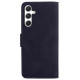 For Samsung Galaxy S24+ 5G Skin Feel Pure Color Flip Leather Phone Case(Black)