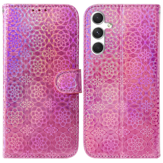 For Samsung Galaxy S24+ 5G Colorful Magnetic Buckle Leather Phone Case(Pink)