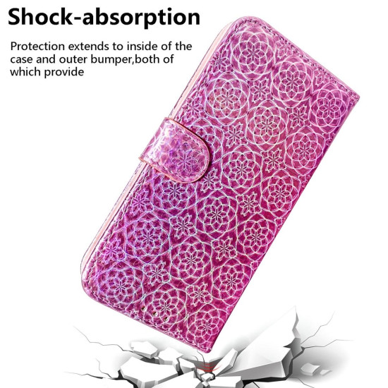 For Samsung Galaxy S24+ 5G Colorful Magnetic Buckle Leather Phone Case(Pink)