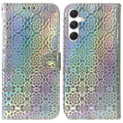 For Samsung Galaxy S24+ 5G Colorful Magnetic Buckle Leather Phone Case(Silver)