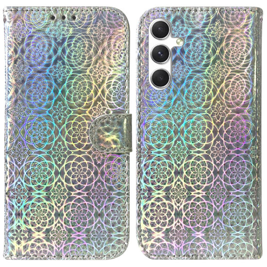 For Samsung Galaxy S24+ 5G Colorful Magnetic Buckle Leather Phone Case(Silver)