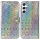 For Samsung Galaxy S24+ 5G Colorful Magnetic Buckle Leather Phone Case(Silver)