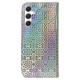 For Samsung Galaxy S24+ 5G Colorful Magnetic Buckle Leather Phone Case(Silver)