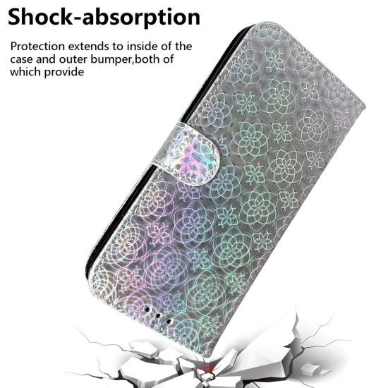 For Samsung Galaxy S24+ 5G Colorful Magnetic Buckle Leather Phone Case(Silver)