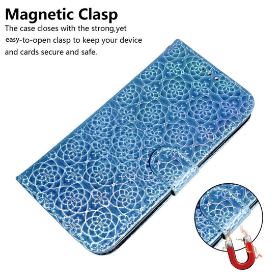 For Samsung Galaxy S24+ 5G Colorful Magnetic Buckle Leather Phone Case(Blue)