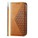 For Samsung Galaxy S24+ 5G Cubic Grid Calf Texture Magnetic Leather Phone Case(Yellow)