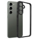 For Samsung Galaxy S24+ 5G Frosted TPU + Transparent PC Phone Case(Black)
