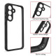 For Samsung Galaxy S24+ 5G Frosted TPU + Transparent PC Phone Case(Black)