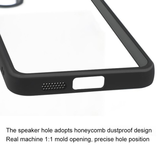 For Samsung Galaxy S24+ 5G Frosted TPU + Transparent PC Phone Case(Black)