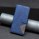 For Samsung Galaxy S24+ 5G Magnetic Buckle Rhombus Texture Leather Phone Case(Blue)
