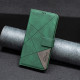 For Samsung Galaxy S24+ 5G Magnetic Buckle Rhombus Texture Leather Phone Case(Green)