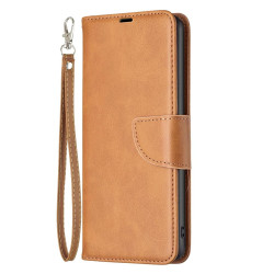 For Samsung Galaxy S24+ 5G Lambskin Texture Pure Color Flip Leather Phone Case(Yellow)