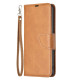 For Samsung Galaxy S24+ 5G Lambskin Texture Pure Color Flip Leather Phone Case(Yellow)