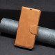 For Samsung Galaxy S24+ 5G Lambskin Texture Pure Color Flip Leather Phone Case(Yellow)