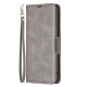For Samsung Galaxy S24+ 5G Lambskin Texture Pure Color Flip Leather Phone Case(Grey)