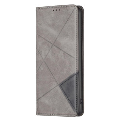 For Samsung Galaxy S24+ 5G Rhombus Texture Magnetic Leather Phone Case(Grey)