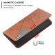 For Samsung Galaxy S24+ 5G Rhombus Texture Magnetic Leather Phone Case(Brown)