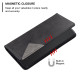 For Samsung Galaxy S24+ 5G Rhombus Texture Magnetic Leather Phone Case(Black)