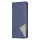 For Samsung Galaxy S24+ 5G Rhombus Texture Magnetic Leather Phone Case(Blue)