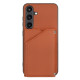 For Samsung Galaxy S24+ 5G Skin Feel PU + TPU + PC Card Slots Phone Case(Brown)
