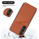 For Samsung Galaxy S24+ 5G Skin Feel PU + TPU + PC Card Slots Phone Case(Brown)