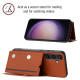 For Samsung Galaxy S24+ 5G Skin Feel PU + TPU + PC Card Slots Phone Case(Brown)