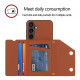 For Samsung Galaxy S24+ 5G Skin Feel PU + TPU + PC Card Slots Phone Case(Brown)