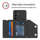 For Samsung Galaxy S24+ 5G Skin Feel PU + TPU + PC Card Slots Phone Case(Black)