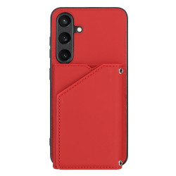 For Samsung Galaxy S24+ 5G Skin Feel PU + TPU + PC Card Slots Phone Case(Red)