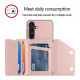 For Samsung Galaxy S24+ 5G Skin Feel PU + TPU + PC Card Slots Phone Case(Rose Gold)